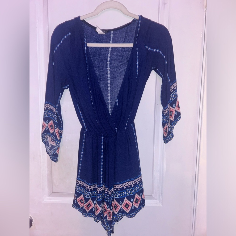 mini patterned romper